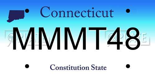 MMMT48 Connecticut License Plate