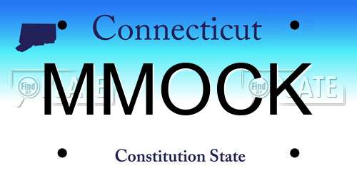 MMOCK Connecticut License Plate