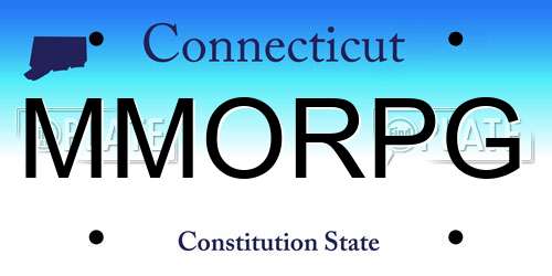 MMORPG Connecticut License Plate