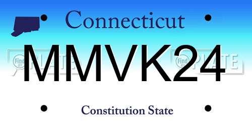 MMVK24 Connecticut License Plate