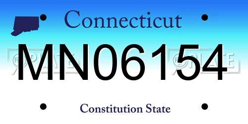 MN06154 Connecticut License Plate