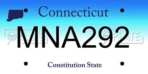 MNA292 Connecticut License Plate