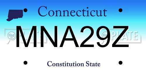 MNA29Z Connecticut License Plate