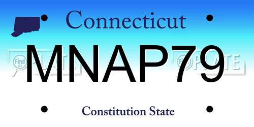 MNAP79 Connecticut License Plate