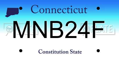 MNB24F Connecticut License Plate