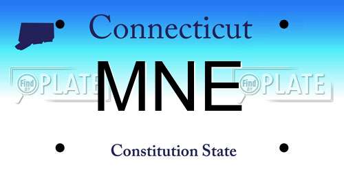 MNE Connecticut License Plate
