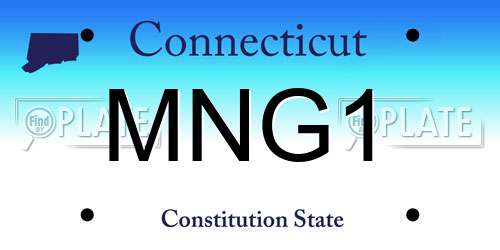 MNG1 Connecticut License Plate