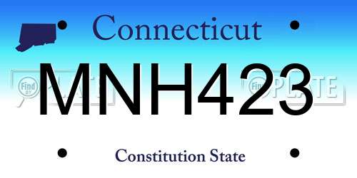 MNH423 Connecticut License Plate