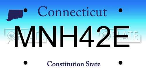 MNH42E Connecticut License Plate