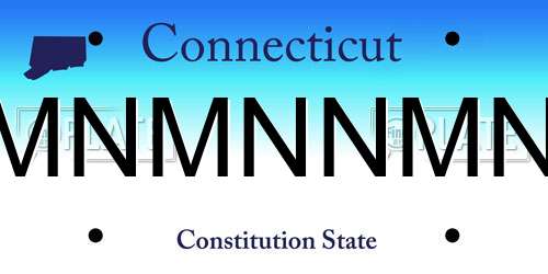 MNMNNMN Connecticut License Plate