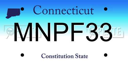 MNPF33 Connecticut License Plate