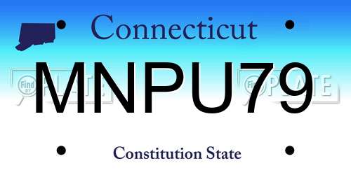 MNPU79 Connecticut License Plate