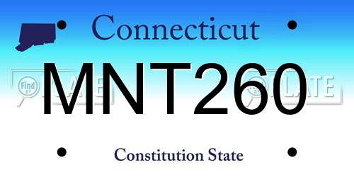 MNT260 Connecticut License Plate