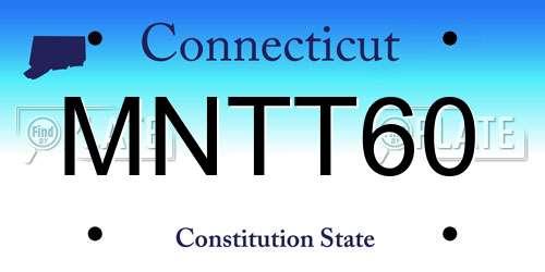 MNTT60 Connecticut License Plate