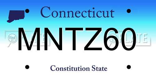 MNTZ60 Connecticut License Plate
