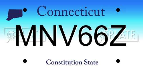 MNV66Z Connecticut License Plate