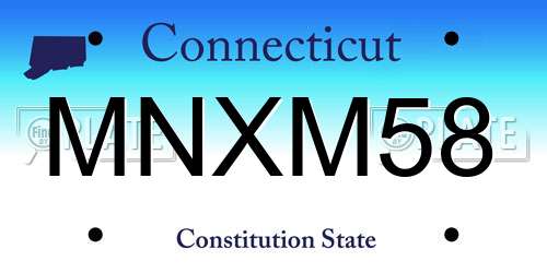 MNXM58 Connecticut License Plate