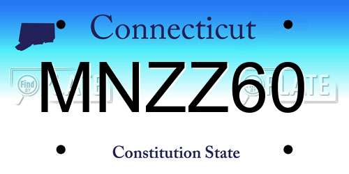MNZZ60 Connecticut License Plate