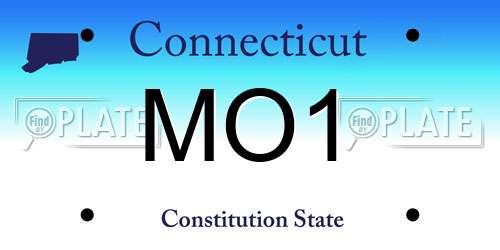 MO1 Connecticut License Plate