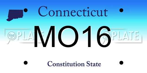 MO16 Connecticut License Plate