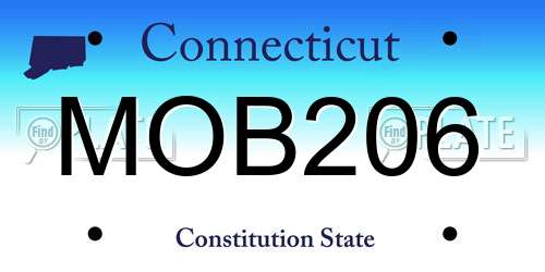 MOB206 Connecticut License Plate