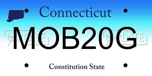 MOB20G Connecticut License Plate