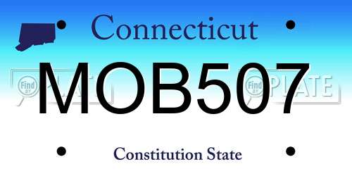 MOB507 Connecticut License Plate