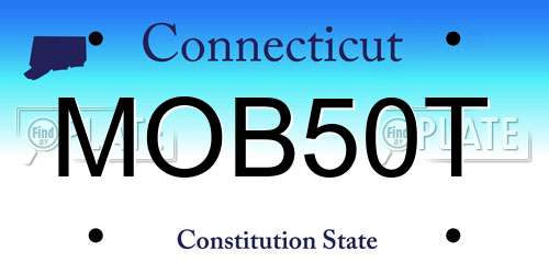 MOB50T Connecticut License Plate