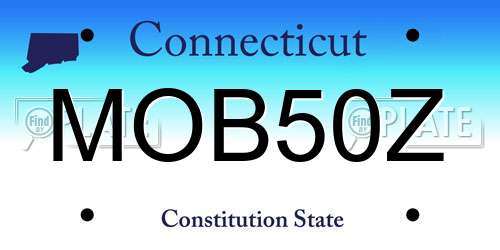 MOB50Z Connecticut License Plate