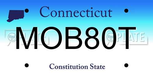 MOB80T Connecticut License Plate