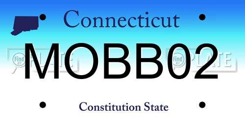 MOBB02 Connecticut License Plate