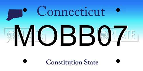 MOBB07 Connecticut License Plate