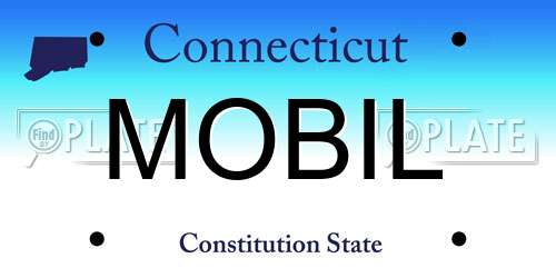 MOBIL Connecticut License Plate