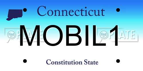MOBIL1 Connecticut License Plate
