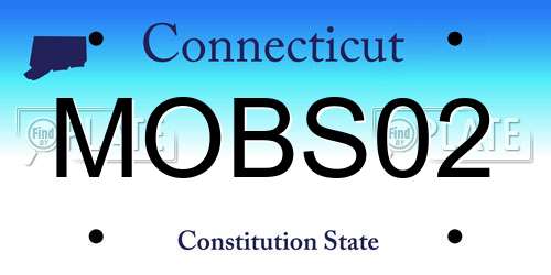 MOBS02 Connecticut License Plate