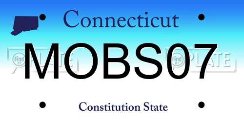 MOBS07 Connecticut License Plate