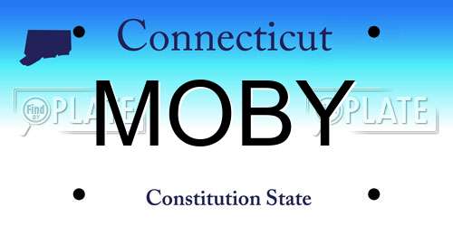 MOBY Connecticut License Plate