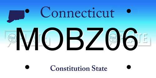 MOBZ06 Connecticut License Plate