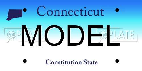 MODEL Connecticut License Plate