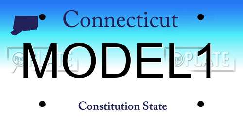 MODEL1 Connecticut License Plate