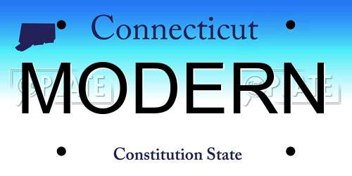 MODERN Connecticut License Plate