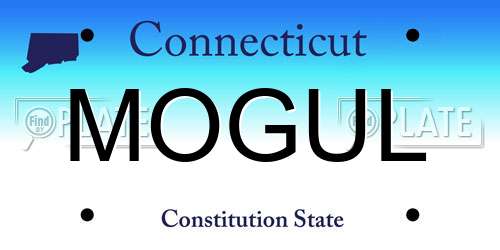 MOGUL Connecticut License Plate