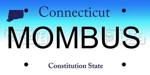 MOMBUS Connecticut License Plate