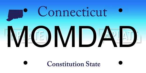 MOMDAD Connecticut License Plate