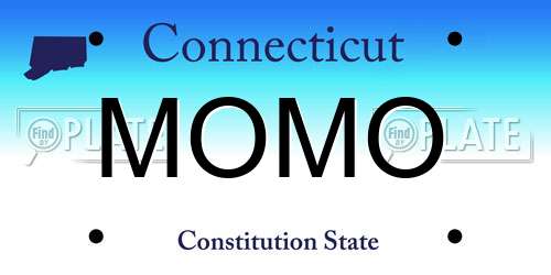 MOMO Connecticut License Plate