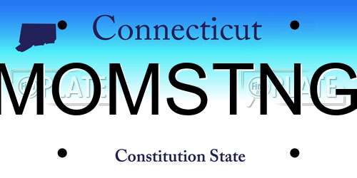 MOMSTNG Connecticut License Plate