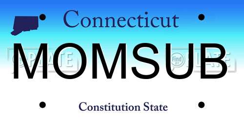 MOMSUB Connecticut License Plate