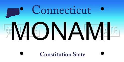 MONAMI Connecticut License Plate