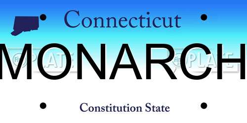 MONARCH Connecticut License Plate