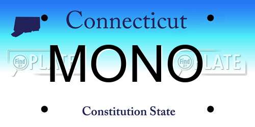 MONO Connecticut License Plate